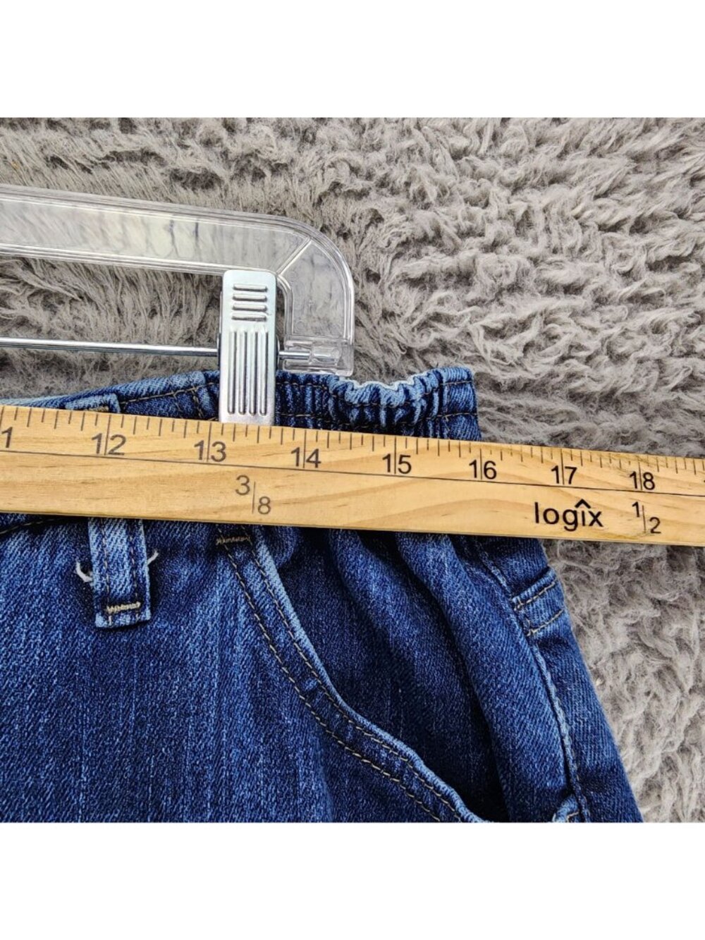 Lee Jeans Womens 16 Short Blue Stretch Denim Relaxed Fit - Picture 4 of 13